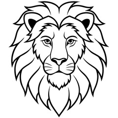 Majestic Lion Head Vector Art