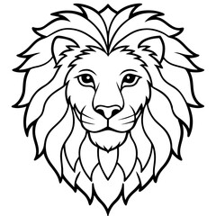 Majestic Lion Head Vector Art