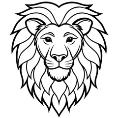 Majestic Lion Head Vector Art