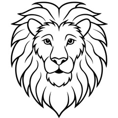 Majestic Lion Head Vector Art