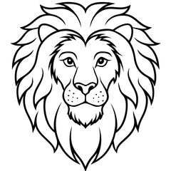 Majestic Lion Head Vector Art