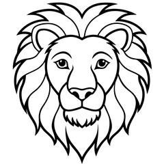 Fototapeta premium Majestic Lion Head Vector Art