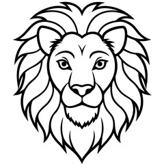 Majestic Lion Head Vector Art
