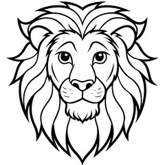 Majestic Lion Head Vector Art