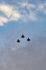 military planes in formation