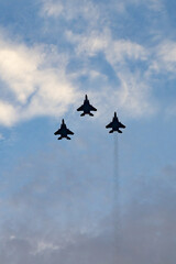 military planes in formation