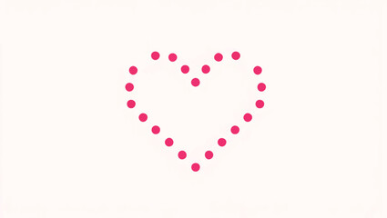 Pink heart outline formed by scattered glitter particles

