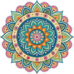 Creative floral mandala design