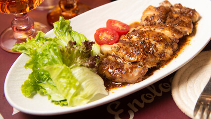 グリルチキンのバルサミコソース