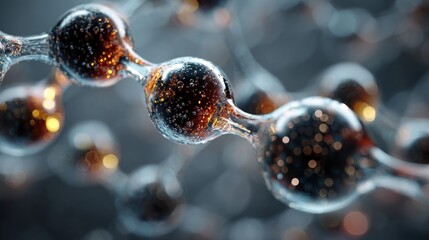 Abstract Molecular Structure Visualization with Spherical Elements and Bubbles