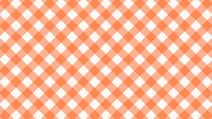 Pastel orange checkered aesthetic seamless pattern
