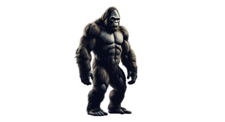 Illustration of a Muscular Gorilla Character