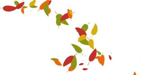 Fototapeta premium Leaves. Yellow, red, orange, brown, green colors. Scattered autumn leaves. Unusual abstract texture. Vector eps 10.