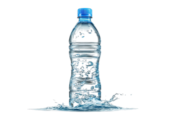 mineral water bottle isolated on white background refreshing drink