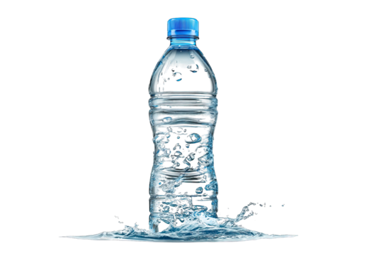 mineral water bottle isolated on white background refreshing drink