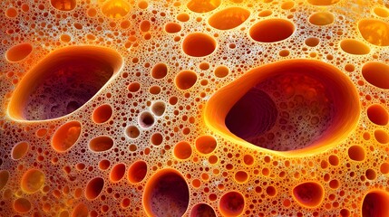 Abstract Orange Cellular Structure Background Texture