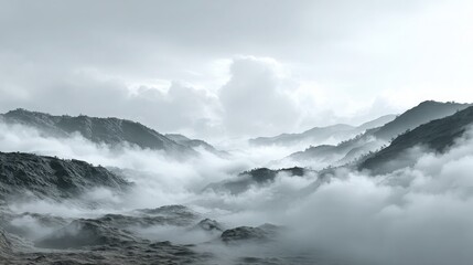 fog in the mountains