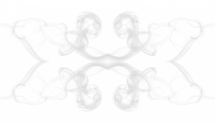 PNG of white smoke in elegant figure-eight loop with playful symmetry, isolated airy vapor on transparent background, ideal for decorative design, abstract art, dreamy visuals, and digital graphics.