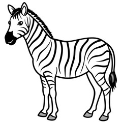 Minimal Zebra Vector Illustration