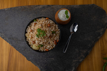 Sabudana khichdi Khichadi is an Indian Fasting Recipe Vrat food consumed during navratri, ekadashi, ganesh chaturthi
