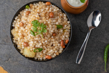 Sabudana khichdi Khichadi is an Indian Fasting Recipe Vrat food consumed during navratri, ekadashi, ganesh chaturthi