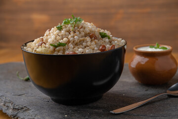 Sabudana khichdi Khichadi is an Indian Fasting Recipe Vrat food consumed during navratri, ekadashi, ganesh chaturthi