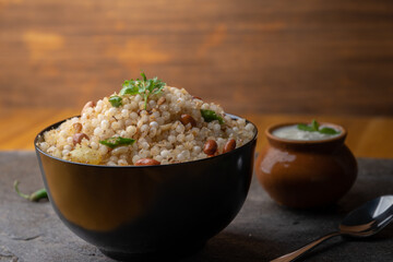 Sabudana khichdi Khichadi is an Indian Fasting Recipe Vrat food consumed during navratri, ekadashi, ganesh chaturthi