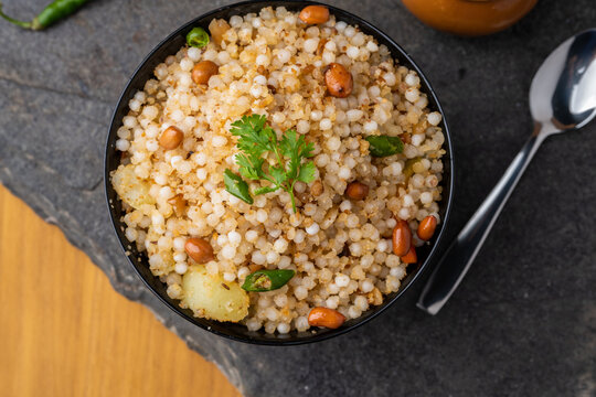 Sabudana khichdi Khichadi is an Indian Fasting Recipe Vrat food consumed during navratri, ekadashi, ganesh chaturthi