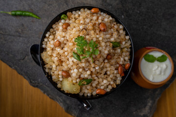 Sabudana khichdi Khichadi is an Indian Fasting Recipe Vrat food consumed during navratri, ekadashi, ganesh chaturthi