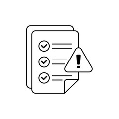 Fototapeta premium risk assessment icon outline editable stroke line drawing eps