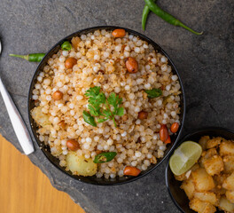 Sabudana khichdi Khichadi is an Indian Fasting Recipe Vrat food consumed during navratri, ekadashi, ganesh chaturthi