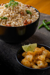 Sabudana khichdi Khichadi is an Indian Fasting Recipe Vrat food consumed during navratri, ekadashi, ganesh chaturthi