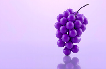 Minimalist geometric grape cluster with soft purple gradient, modern clean corporate background