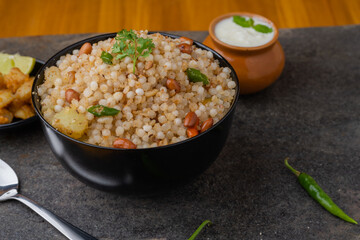 Sabudana khichdi Khichadi is an Indian Fasting Recipe Vrat food consumed during navratri, ekadashi, ganesh chaturthi