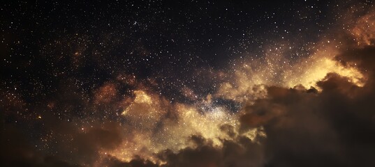 Night sky wallpaper hd background with stars and clouds galaxy space nebula cosmic celestial view 4k
