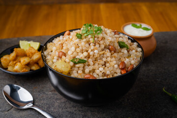 Sabudana khichdi Khichadi is an Indian Fasting Recipe Vrat food consumed during navratri, ekadashi, ganesh chaturthi