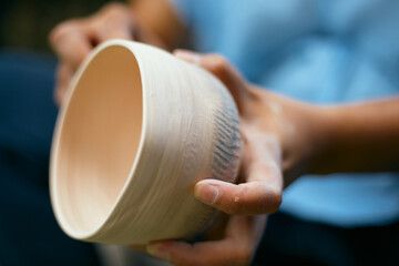 The process of creating pottery. 