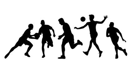 Athletes running and jumping sports action