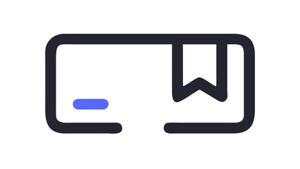 Bookmark with rounded corners save element