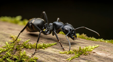 Black Ant Close-Up: A Detailed Macro Photograph