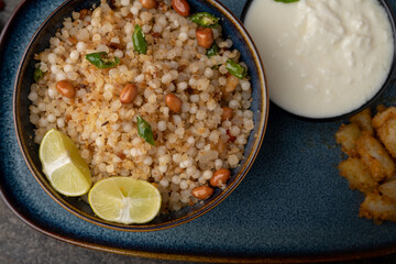Sabudana khichdi Khichadi is an Indian Fasting Recipe Vrat food consumed during navratri, ekadashi, ganesh chaturthi