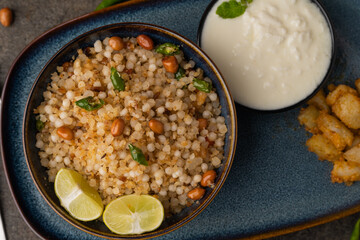 Sabudana khichdi Khichadi is an Indian Fasting Recipe Vrat food consumed during navratri, ekadashi, ganesh chaturthi