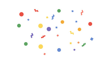 Colorful Confetti Shapes celebration party