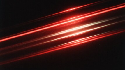 Abstract red light streaks on black background
