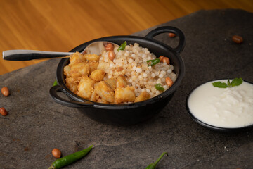 Sabudana khichdi Khichadi is an Indian Fasting Recipe Vrat food consumed during navratri, ekadashi, ganesh chaturthi