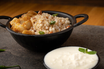Sabudana khichdi Khichadi is an Indian Fasting Recipe Vrat food consumed during navratri, ekadashi, ganesh chaturthi