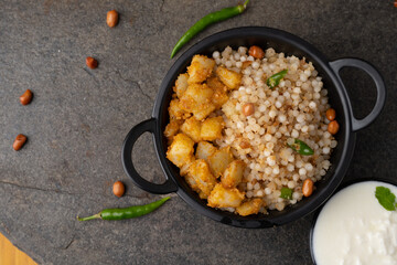Sabudana khichdi Khichadi is an Indian Fasting Recipe Vrat food consumed during navratri, ekadashi, ganesh chaturthi
