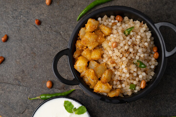 Sabudana khichdi Khichadi is an Indian Fasting Recipe Vrat food consumed during navratri, ekadashi, ganesh chaturthi
