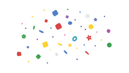 Colorful Geometric Shapes Scattered abstract background