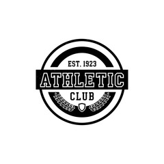 Monochrome circular logo for an 